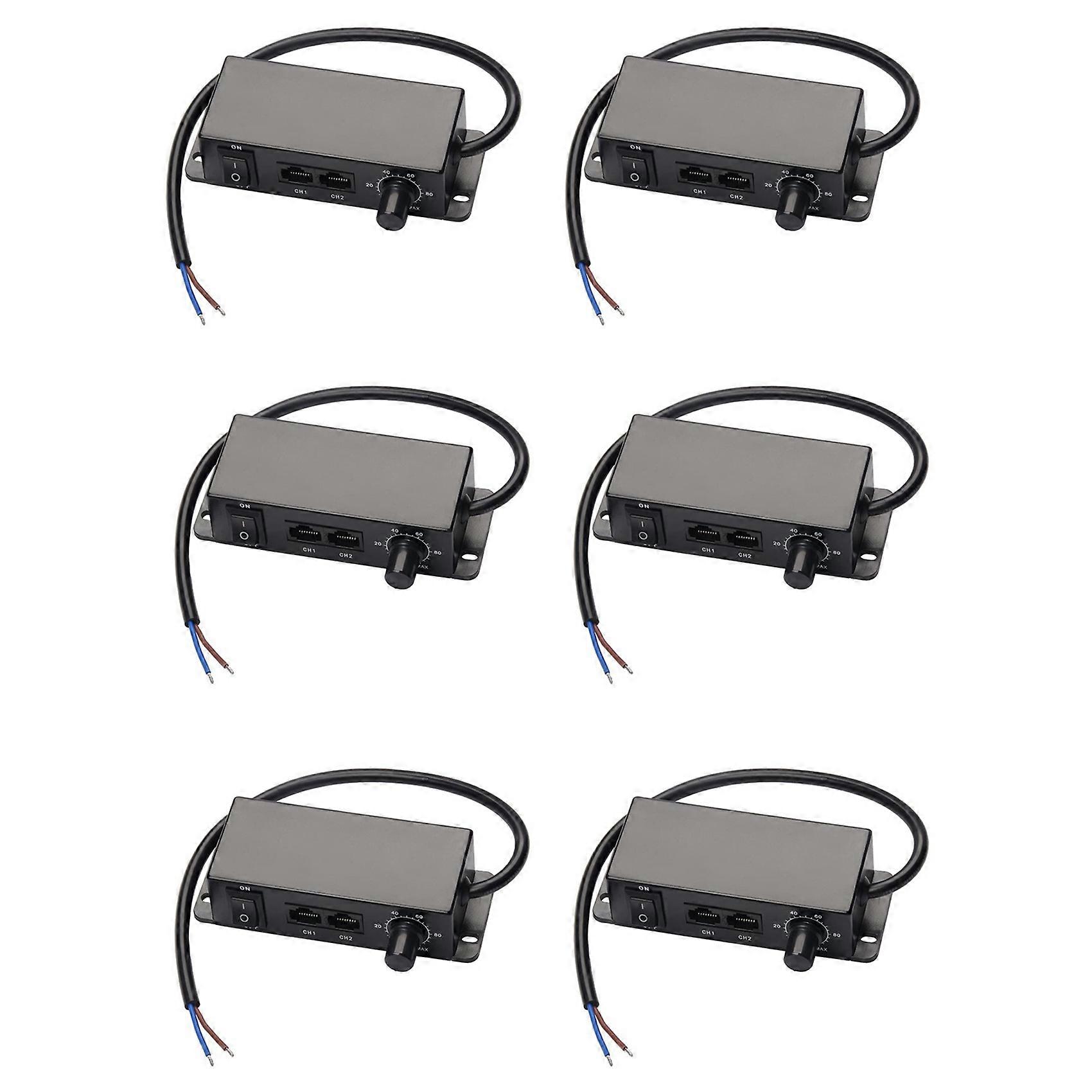 6X DC 0-10V Dimmer Switch Seriesable Sync Controller Rotary ON/Off for 0/1-10V Dimmable LED Drivers Electronic Ballasts