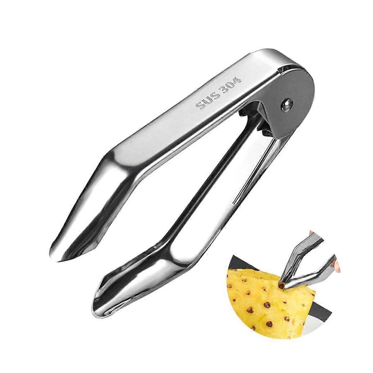 304 Stainless Steel Pineapple Eye Peeler with SpringLoaded Jaws for Efficient Fruit Coring 4.92 Inch