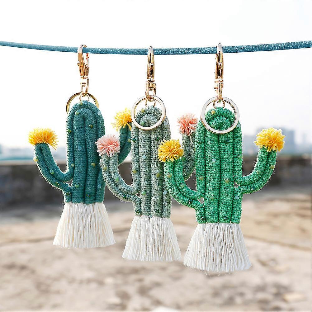 Cactus Keyring Key Pendant Cactus Modeling Keychain Bag Hanging Ornament