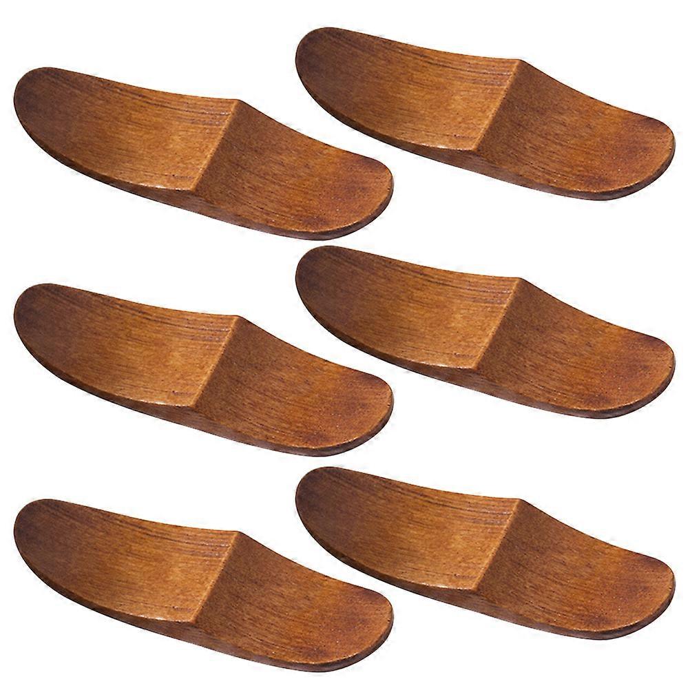 Japanese-style Natural Wood Chopsticks Holder for Dining Table with Dual-purpose Fork Rest