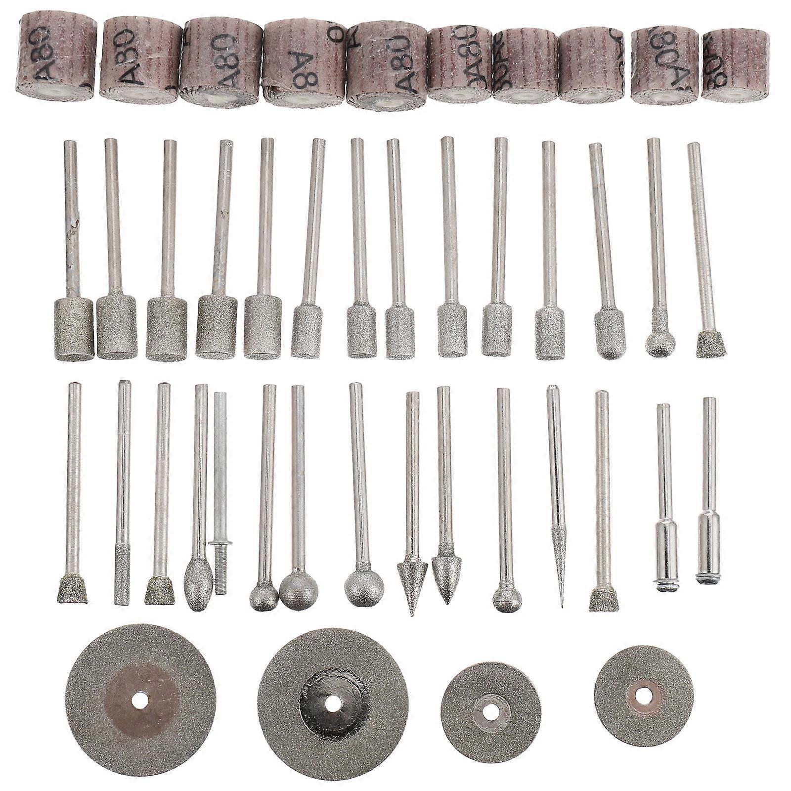 Solid Rotary Diamond Bits Diamond Burrs Bits for Engraving 129Pcs