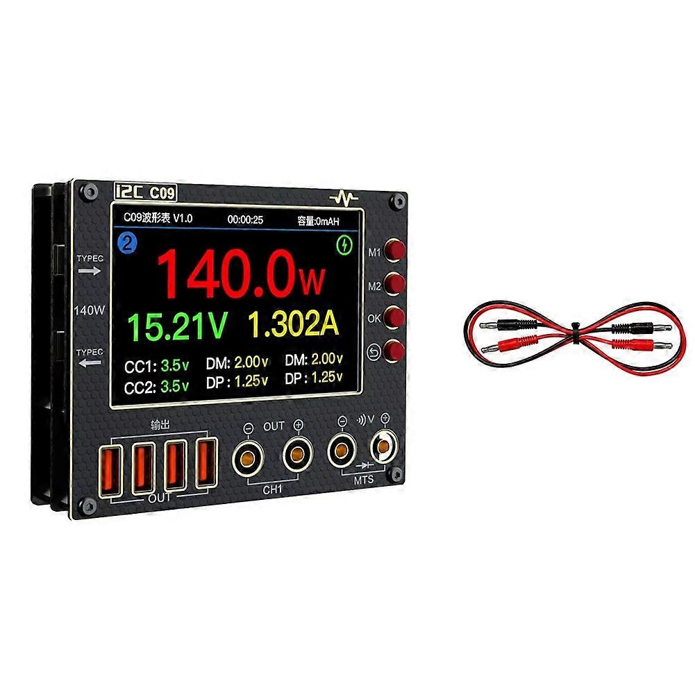 I2C C09 Waveform Ammeter Input Dual Channel Voltage Current Tester B