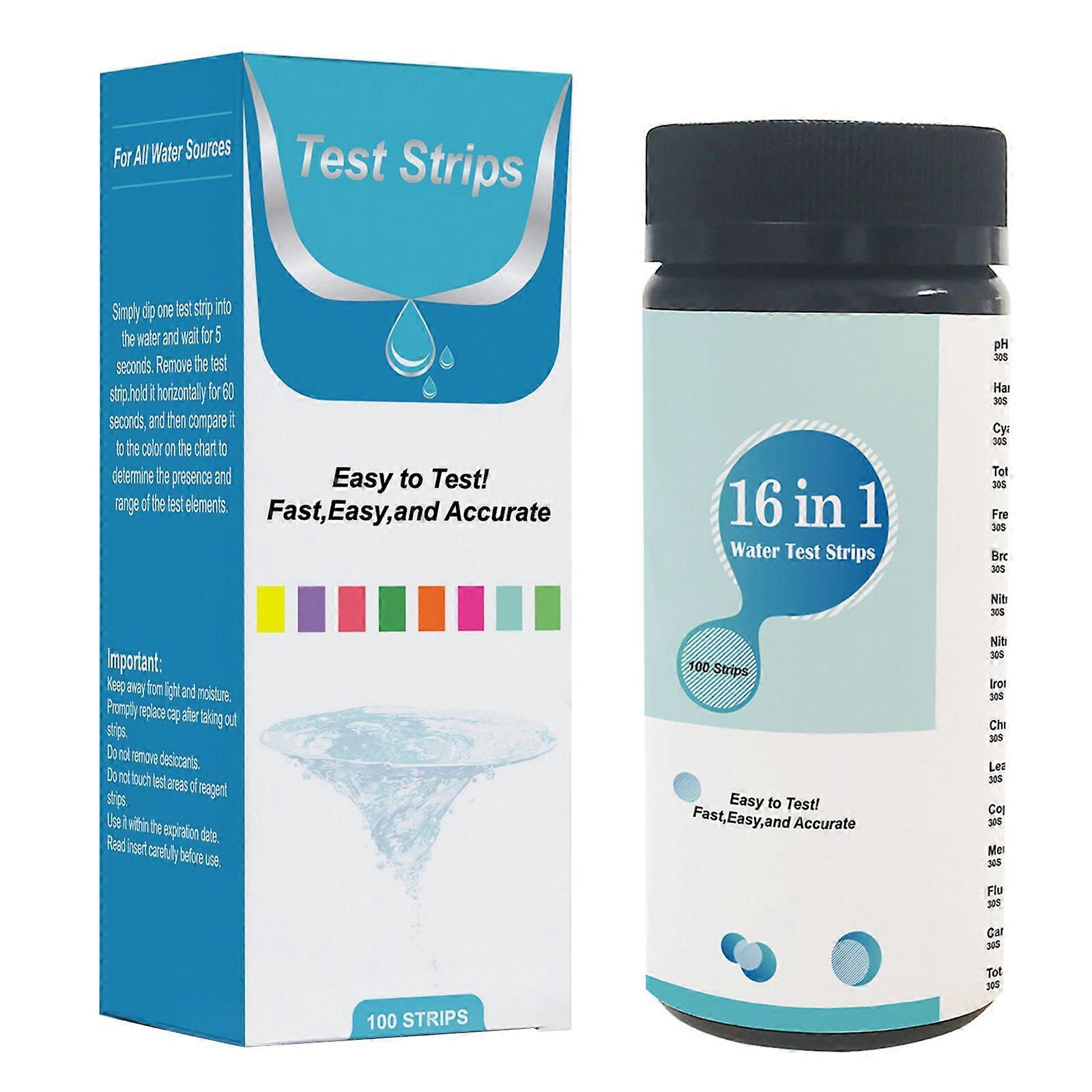 50/100x Water Hardness Test Strips Fast and Accurate Water Quality Testing for Swimming  , Aquariums Multicolor