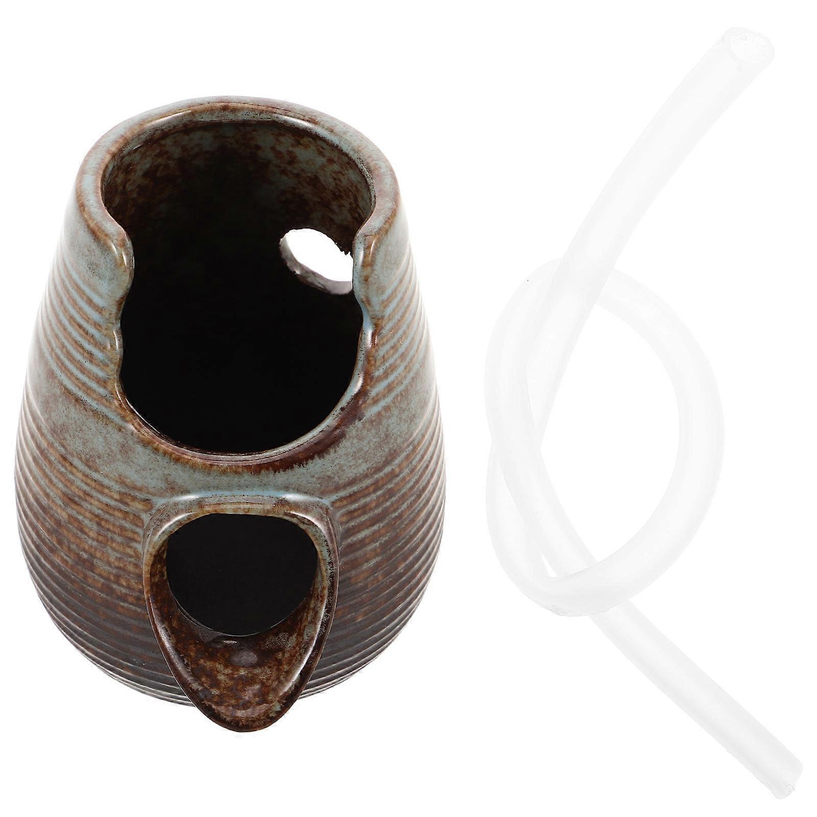 Spray Fountain Ceramic Jar Waterfall with Circulating Water Pump