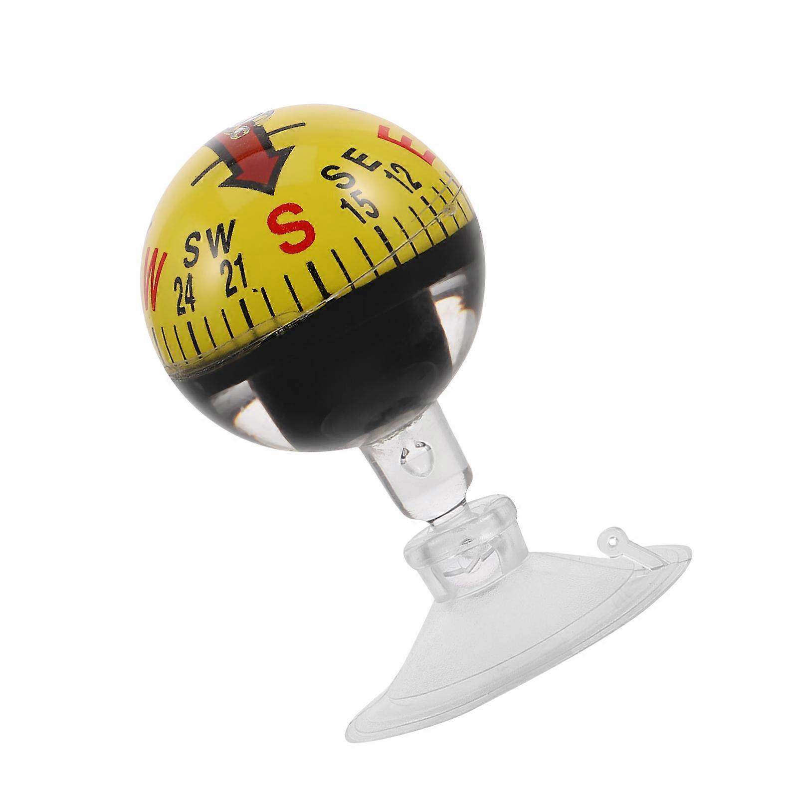 Ball Compass for Car Use with Suction Cup Portable Outdoor