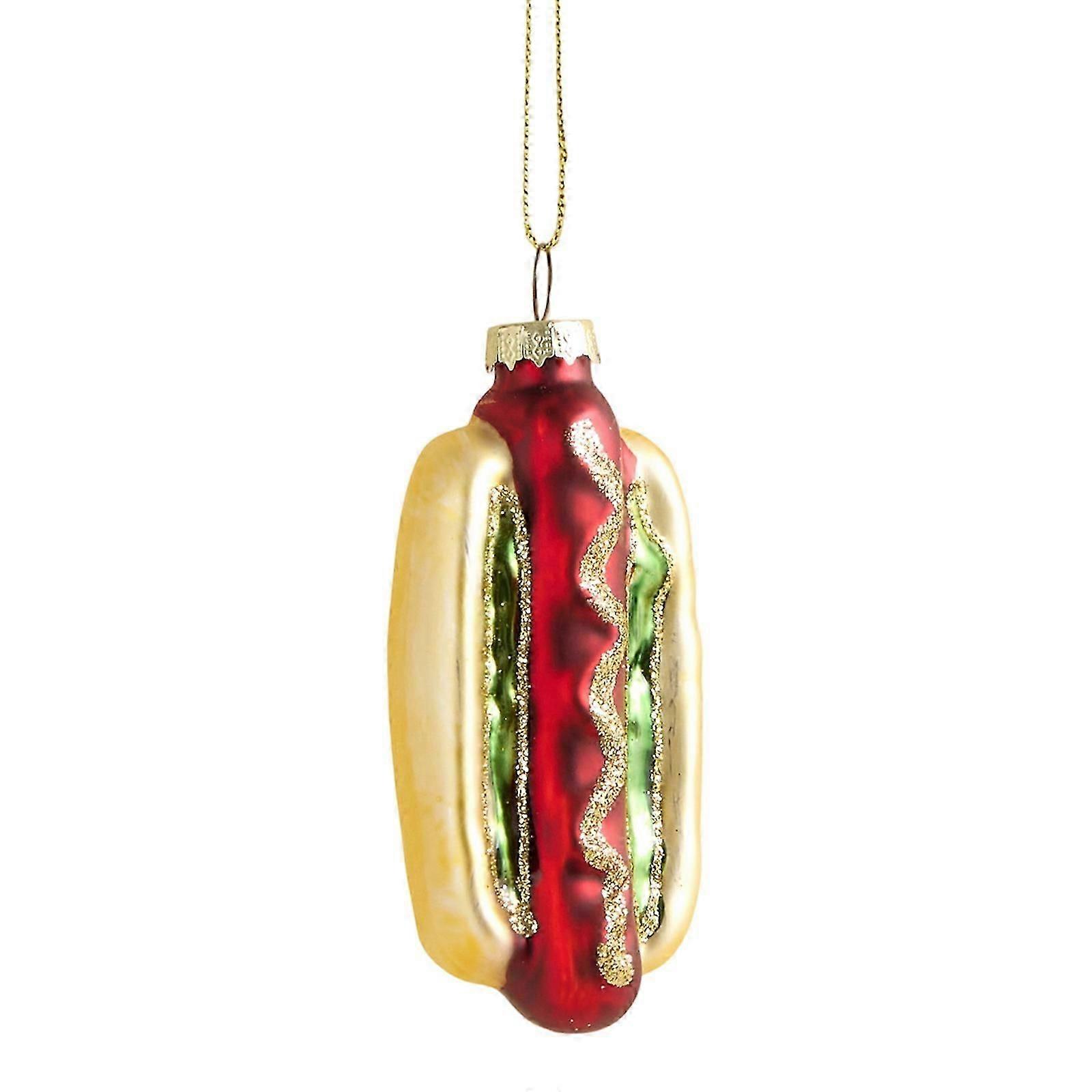 Bärbar konstnärlig julgransprydnad i glas med solid användarvänlig färg för festivalheminredning i flerfärgad färg