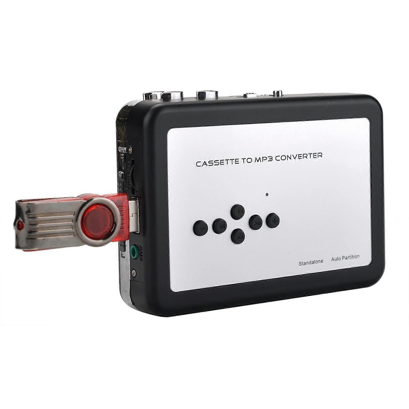 Portable Cassette Player USB Cassette To MP3 Converter Save To USB Flash Drive Directly No Computer Required