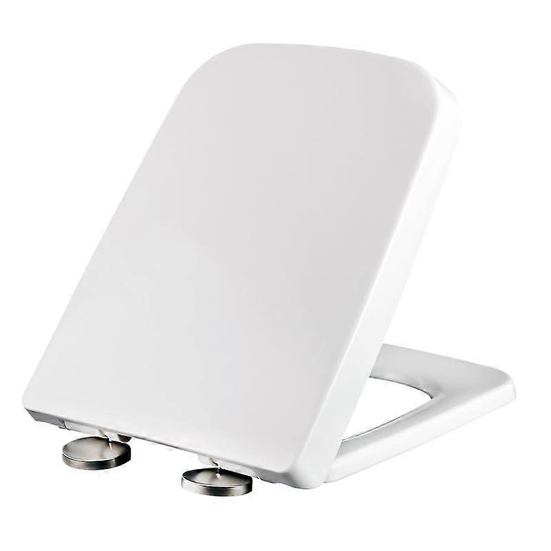 Square Soft Close Toilet Seat with Quick Release, White Universal Fit  Fix Replacement 04A