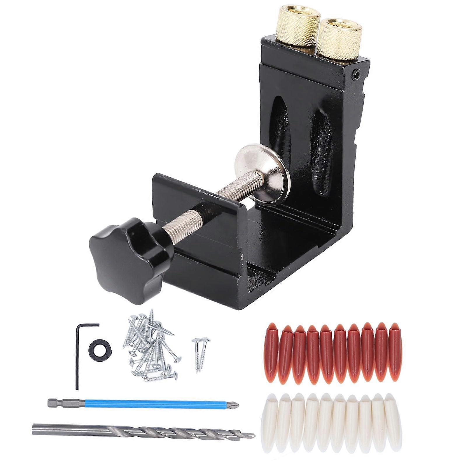 Pocket Hole Jig Set Aluminum Alloy  Precision for Woodworking and Cabinet Making