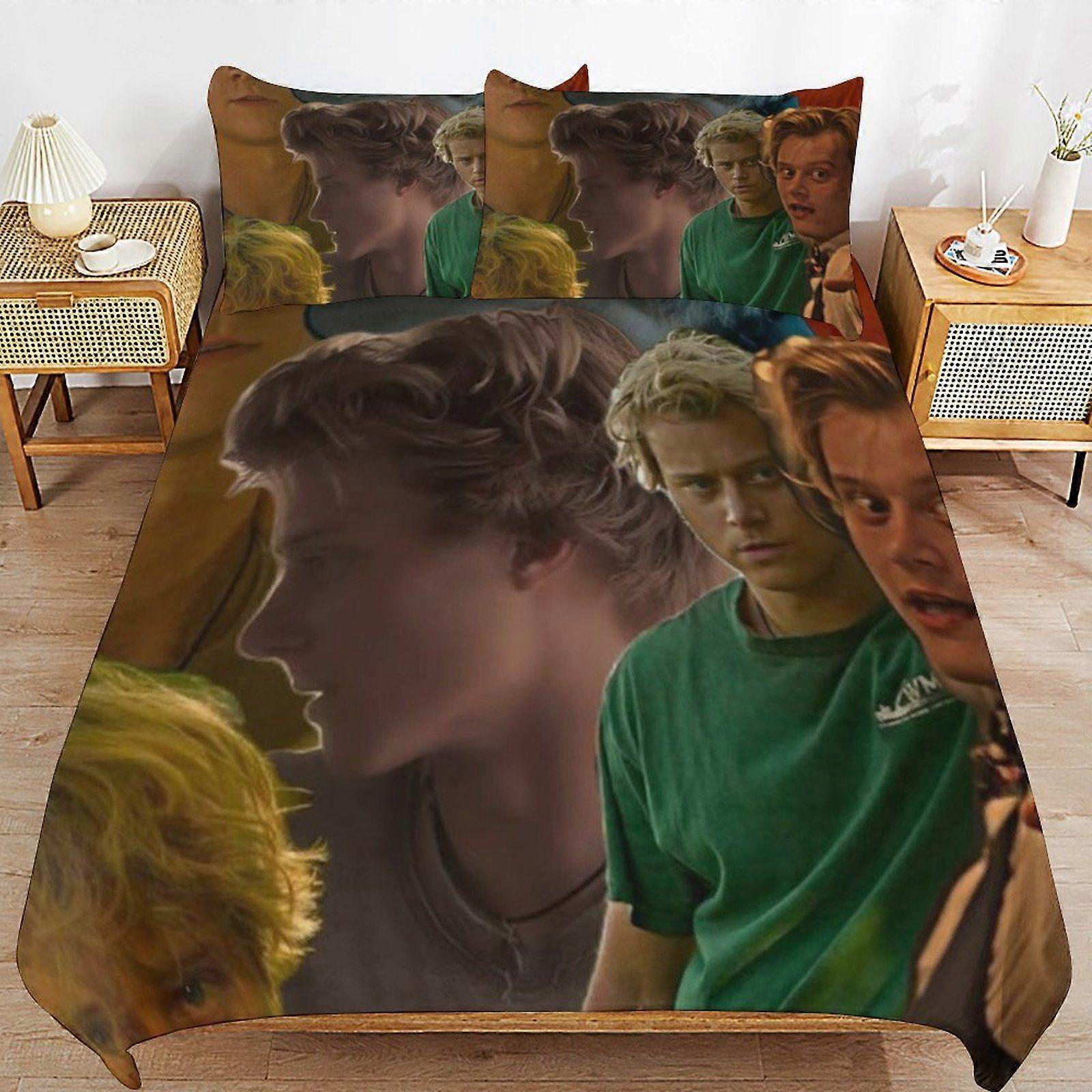 Jj maybank Practical Zip Function Smooth Bedding Surface Soft Layer Duvet Cover Sets for Rest Night