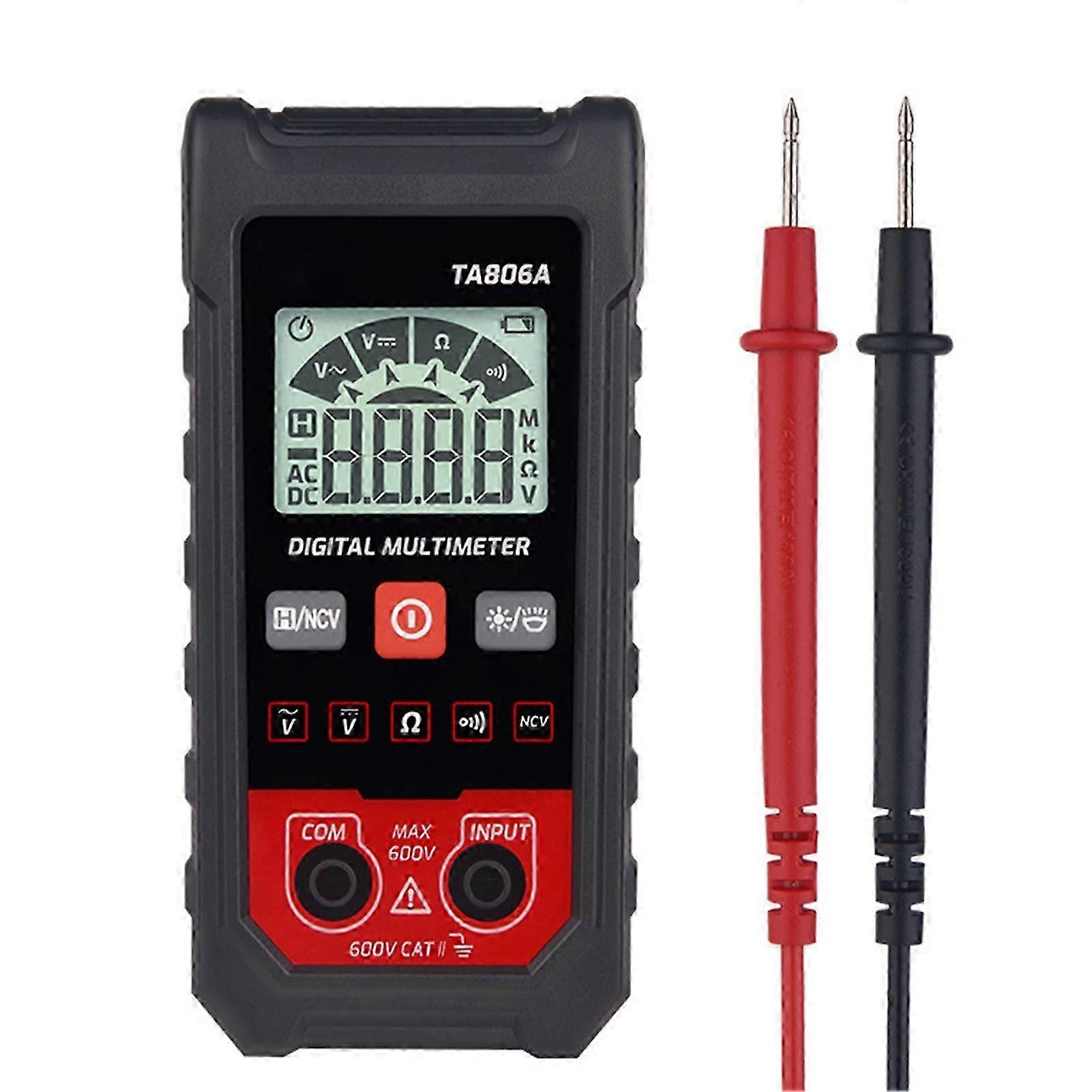 Portable Digital Multimeter with HD Screen, Auto-Ranging & Flashlight