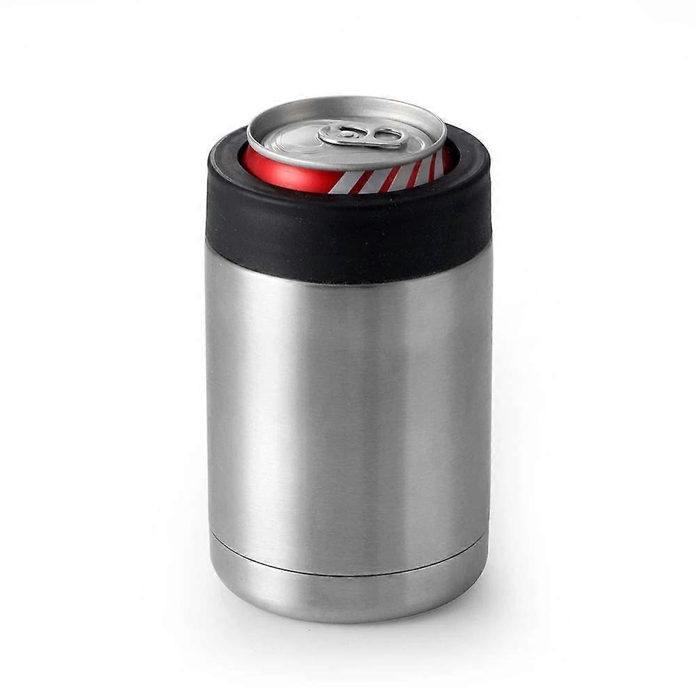 12oz Stainless Steel Insulated Can Cooler with DualLayer Insulation and MultiSize Compatibility