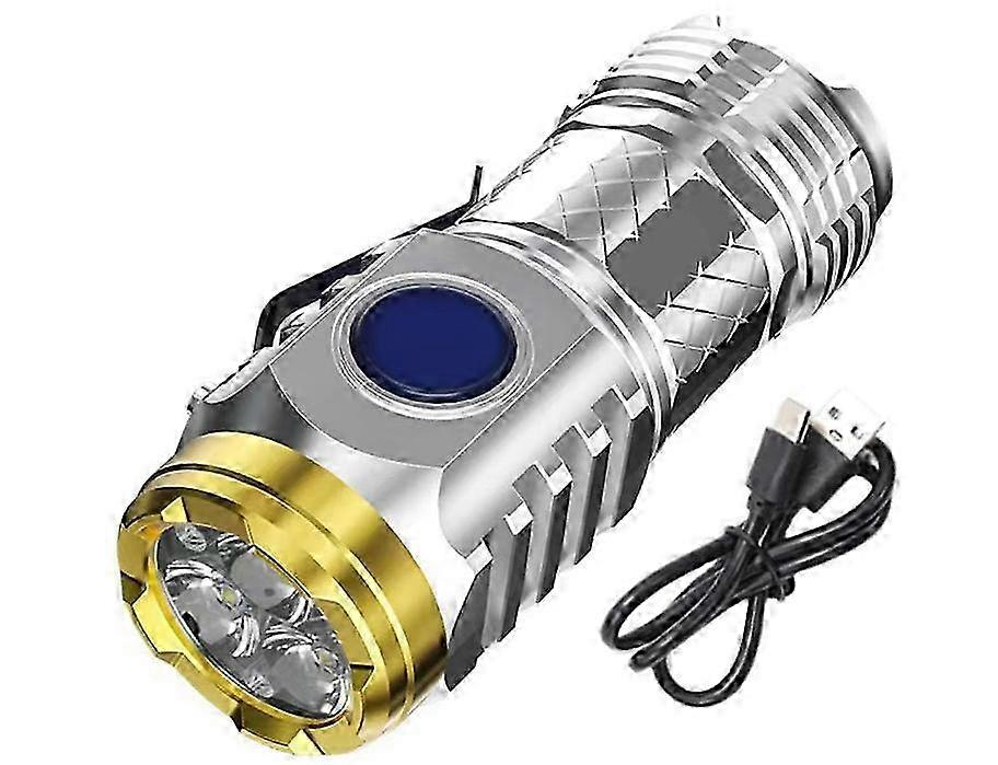 USB-C Rechargeable Mini Flashlight, 5 Modes Waterproof EDC
