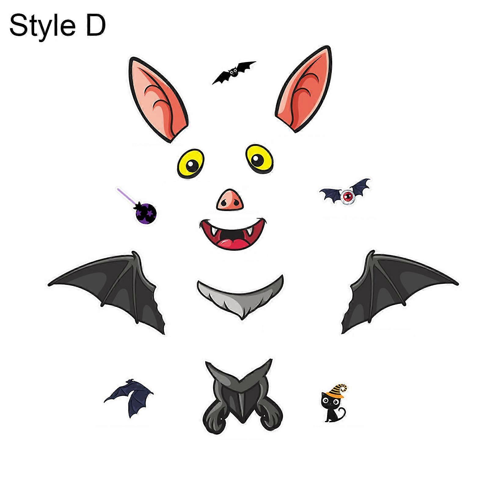 4pcs/set Halloween Style Sticker Decor Exquisite Magnet Creative Ghost Pattern Fridge Sticker For Home