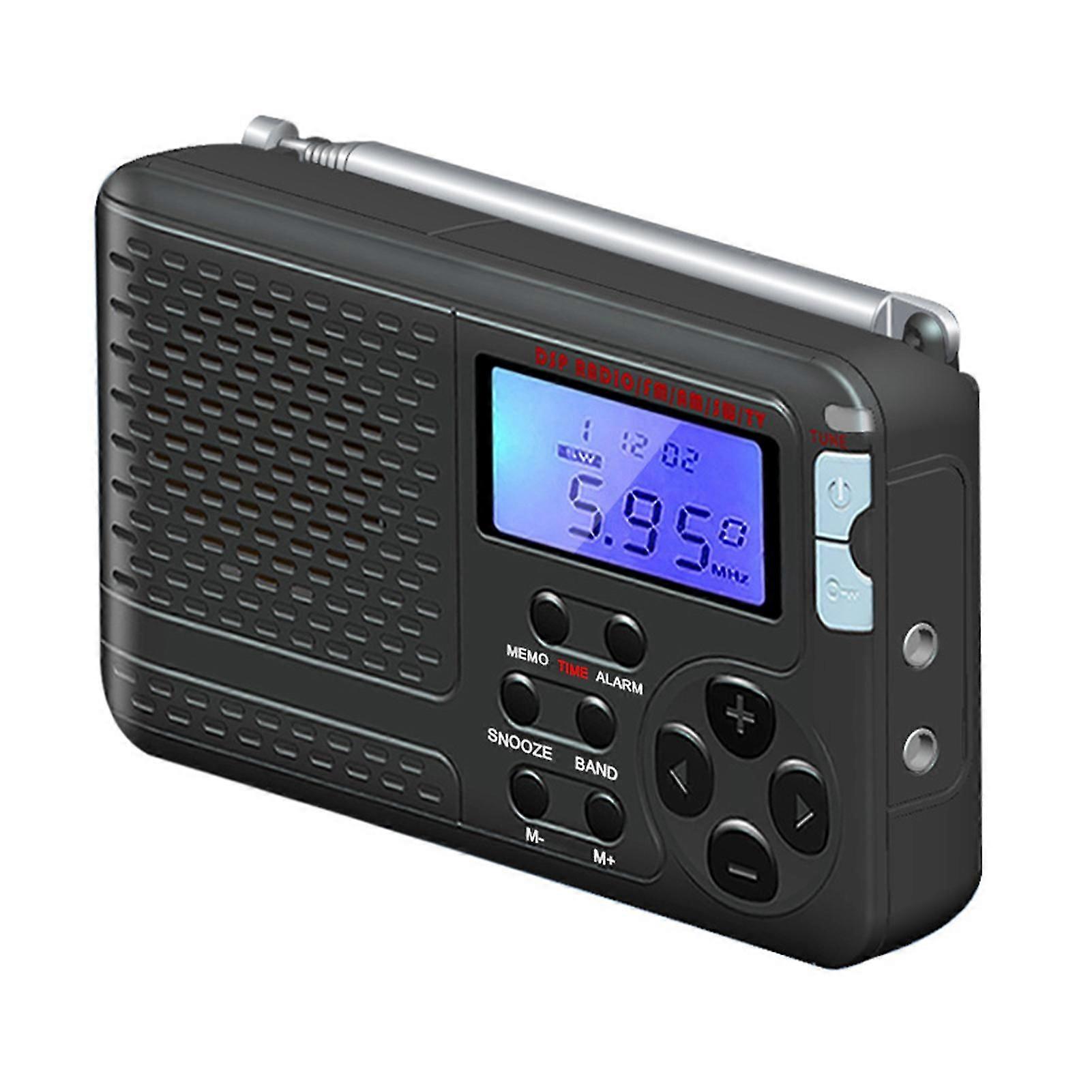 Radio Receiver With Antenna Stable Signal Built-in Speaker Support Headphone Output Automatic Shutdown English Listening All-band Multifunction