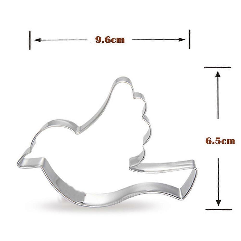 Cookie Mold Bird Shape Biscuit Cutter for Baking Stainless Steel Silver