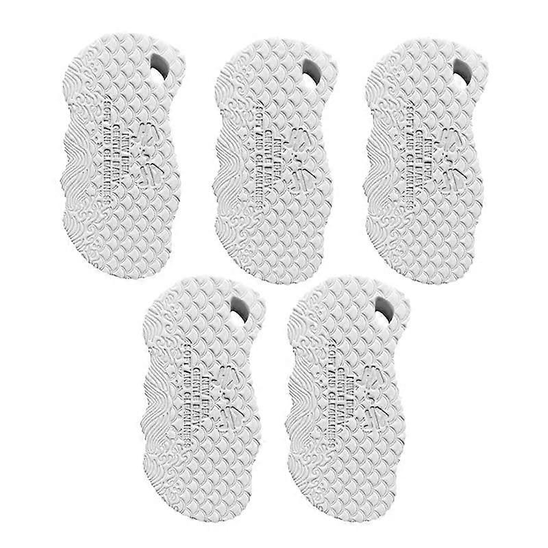 Bath Sponge 5Pack Super Soft Body Scrubber, Gentle 3D Exfoliating for Sensitive Skin, White