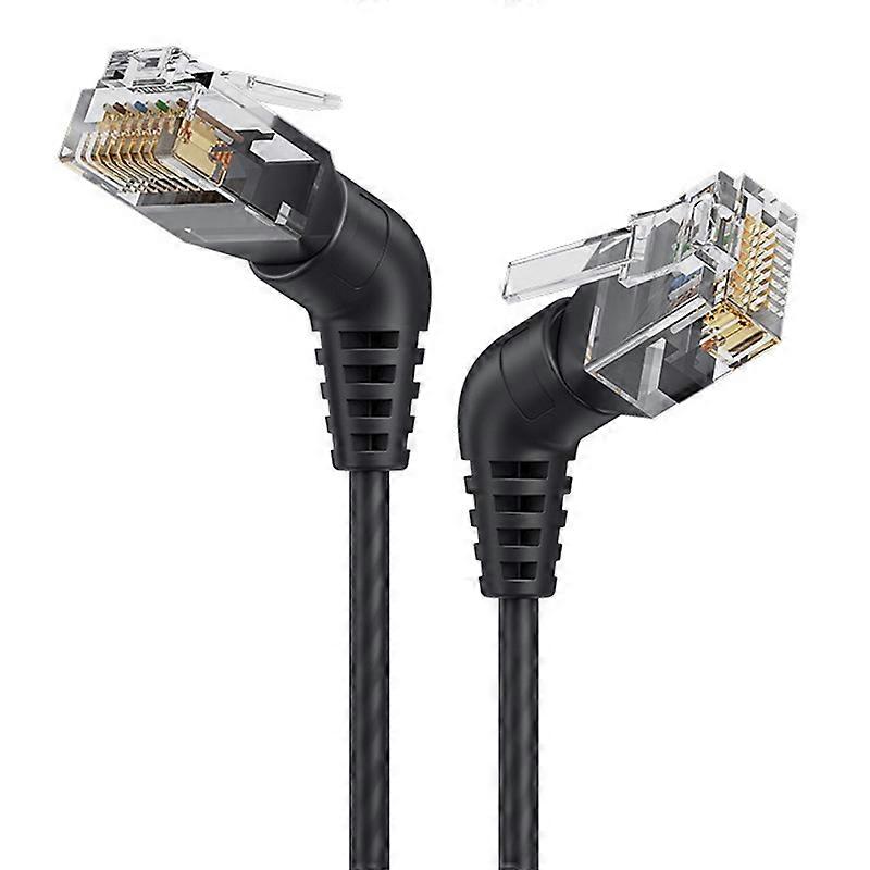 CABLECREATION CL0370 1m Cat6A Patch Ethernet Cable Rotation Head RJ45 Connection Line for Computer N