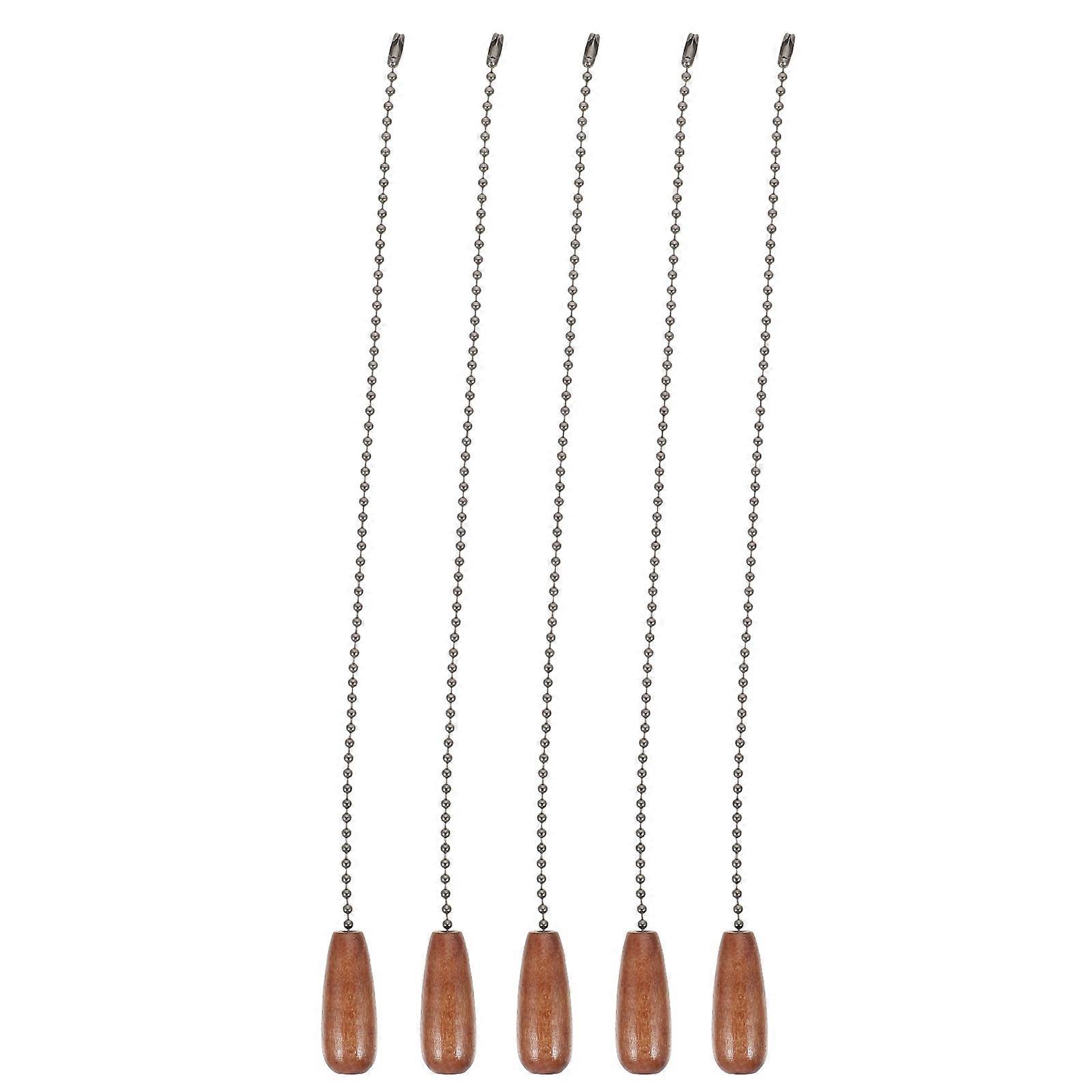 Wooden Ceiling Fan Pull Chain Pendant for Hanging Use 5Pcs Set