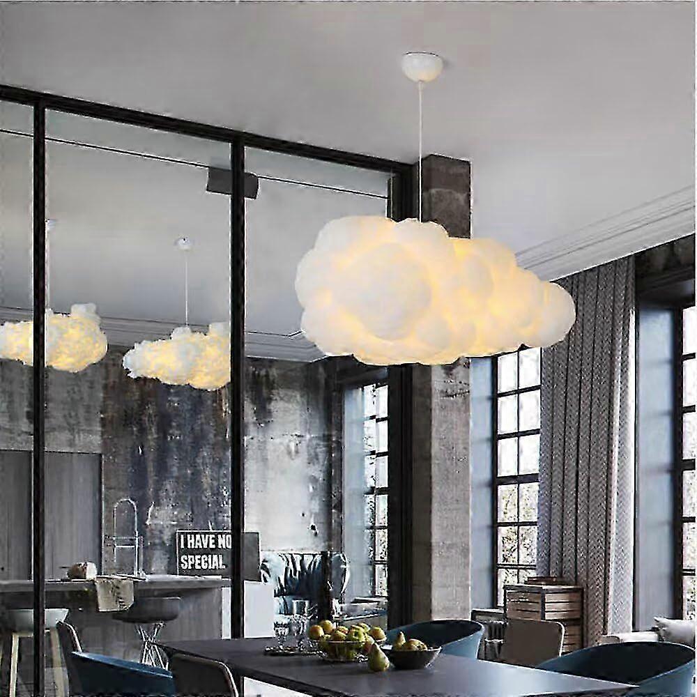 25-26 Simulation Cloud Pendant Light Creative Cotton Cloud Chandelier Ceiling Light Decorative Cloud Ceiling Light Pendant30*20CM