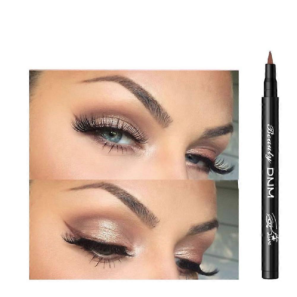 Waterproof Liquid Eyeliner Pen with Sponge Tip, QuickDry Light Coffee, 12 Color Set