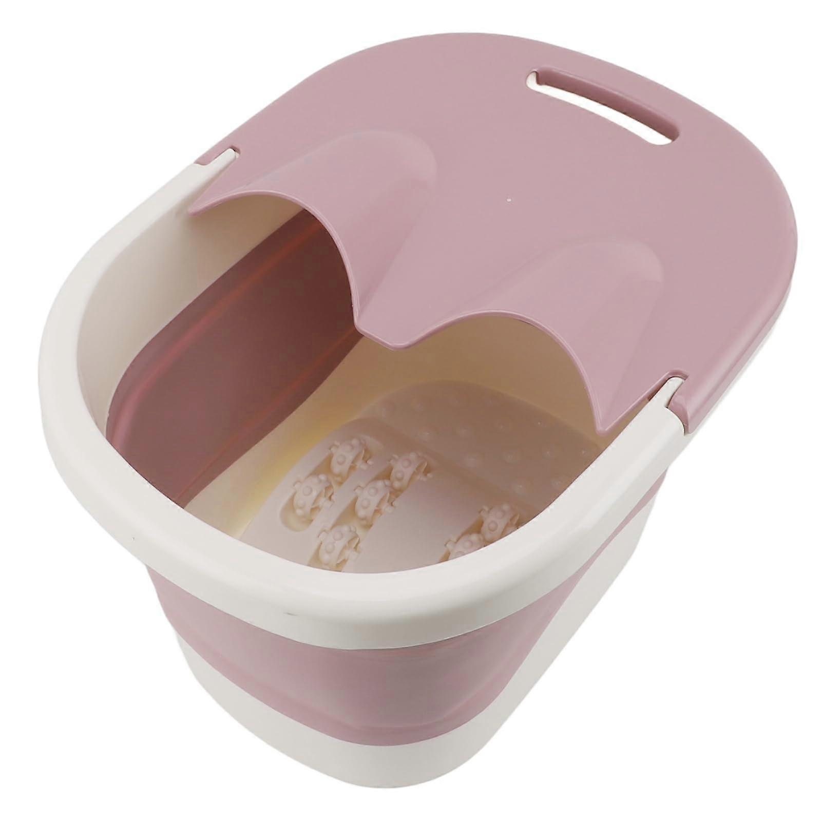 Foot Spa Collapsible Tub with Comfortable Massage and Splash Guard Foldable Design