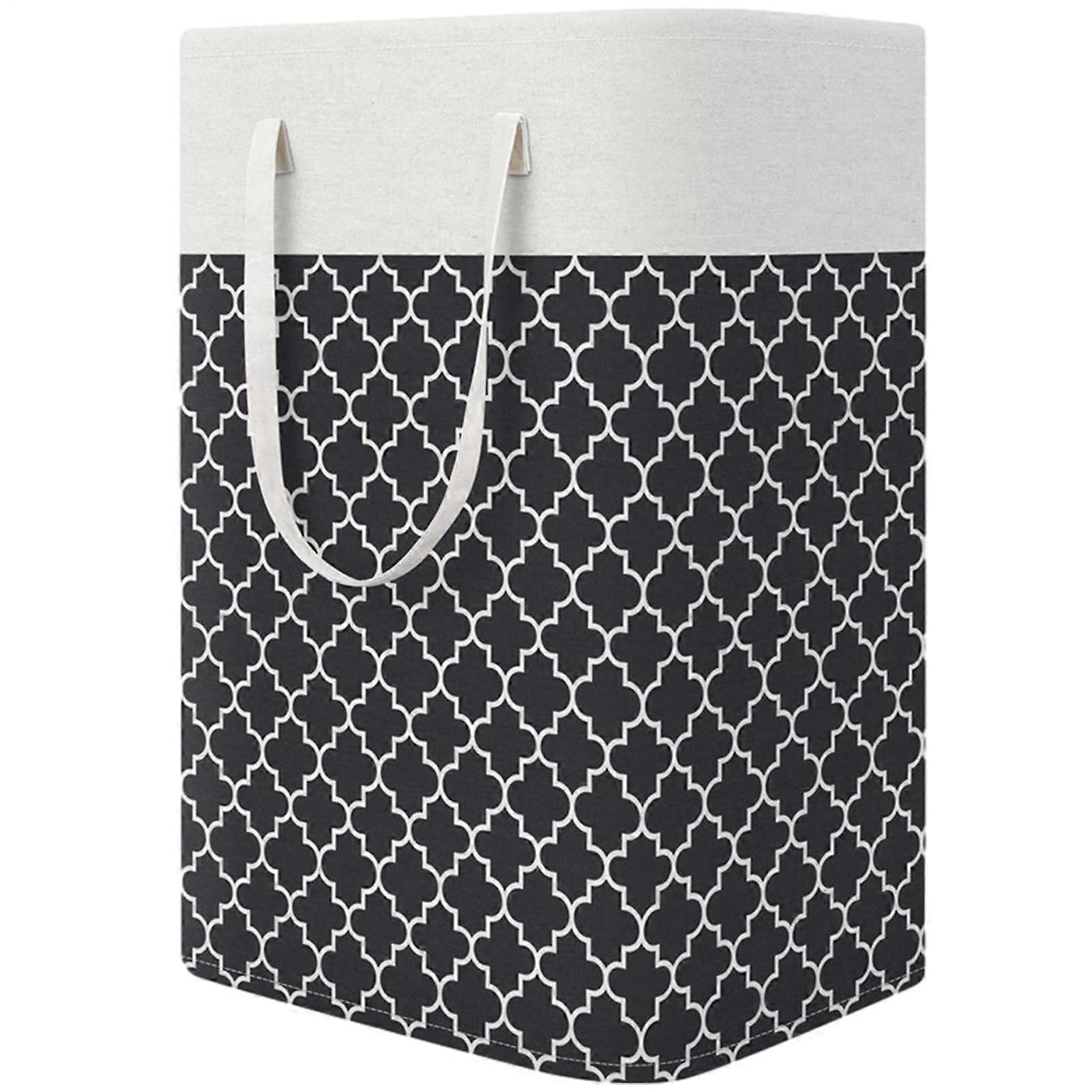 Large Capacity Laundry Hamper with Handles, Foldable 75L Linen Basket for Small Spaces Dorms