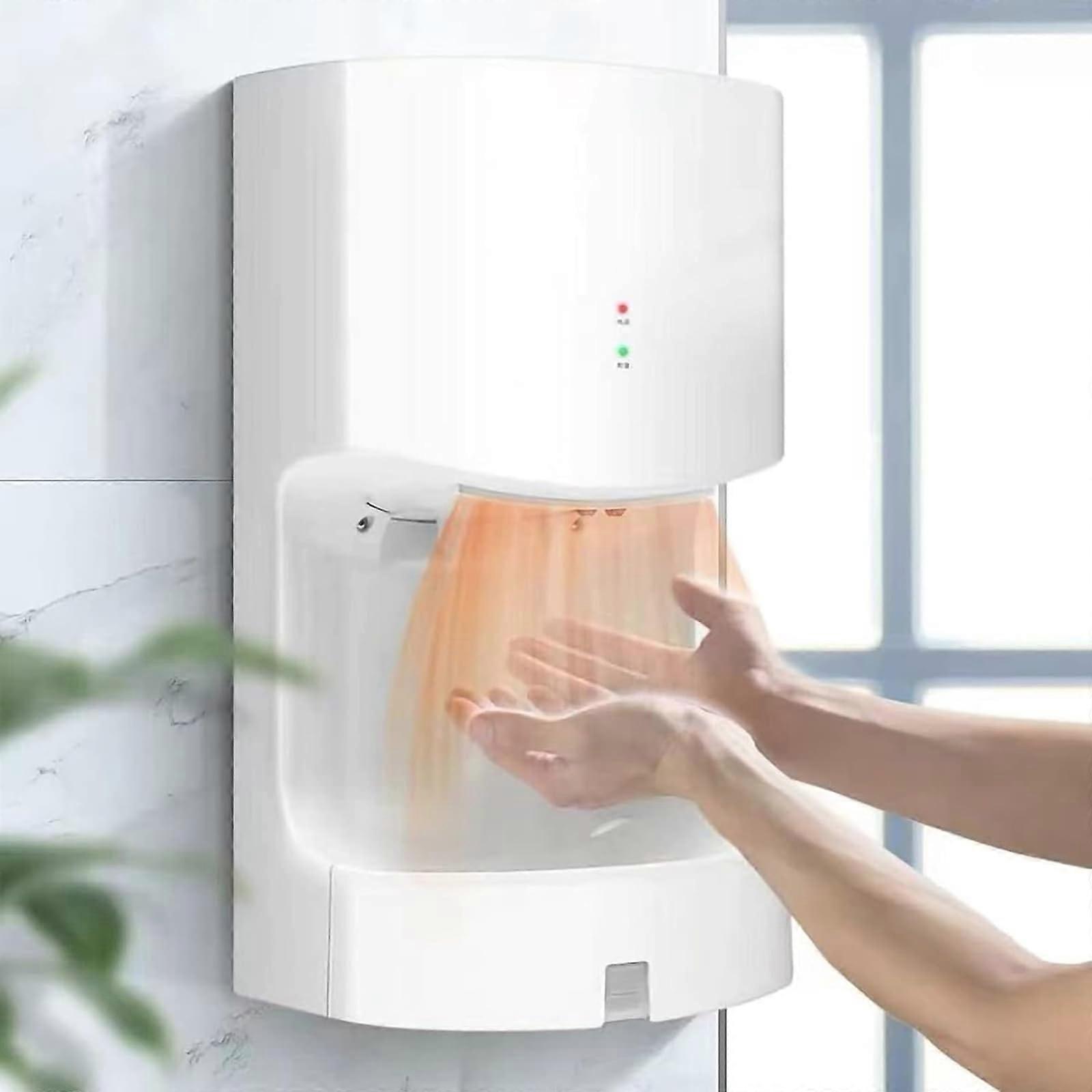 Automatic Wall Mounted Hand Dryer with Tray, Speed Low Noise, Energy Saving for Bathroom