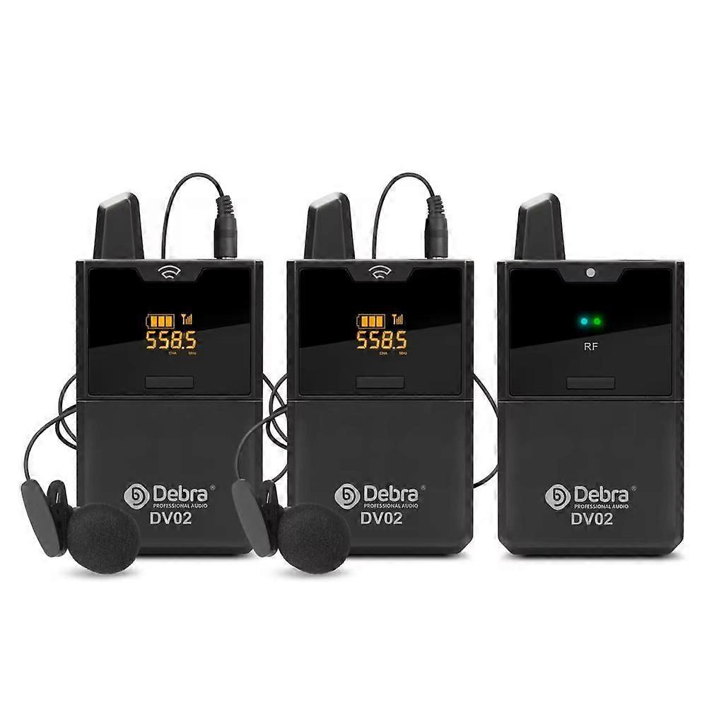 DV-02 Wireless Lavalier Microphone TX & 2RX DV-02