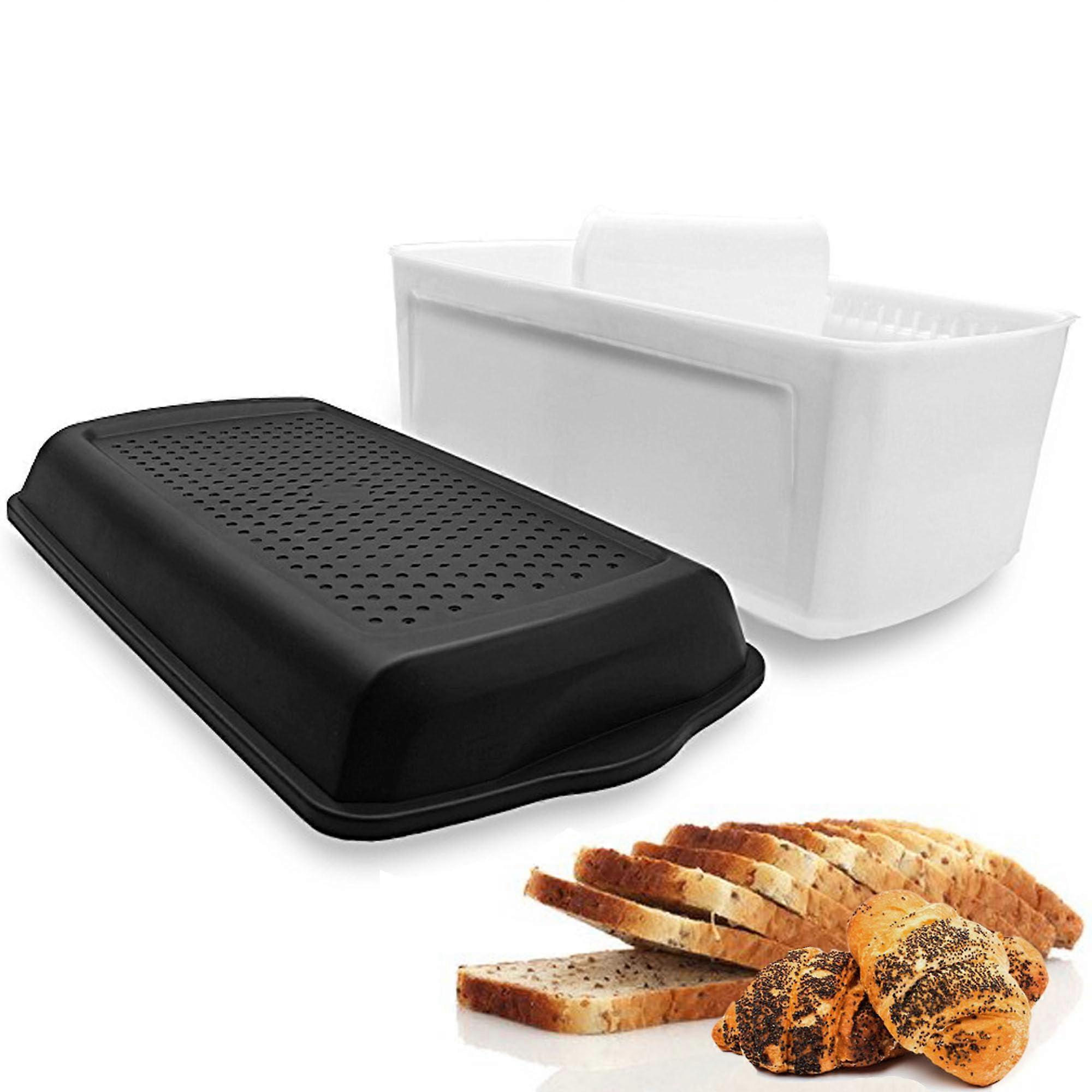 Large Bread Storage Box with Airtight Lid, Ventilated Dustproof Keeper for Kitchen Pastries