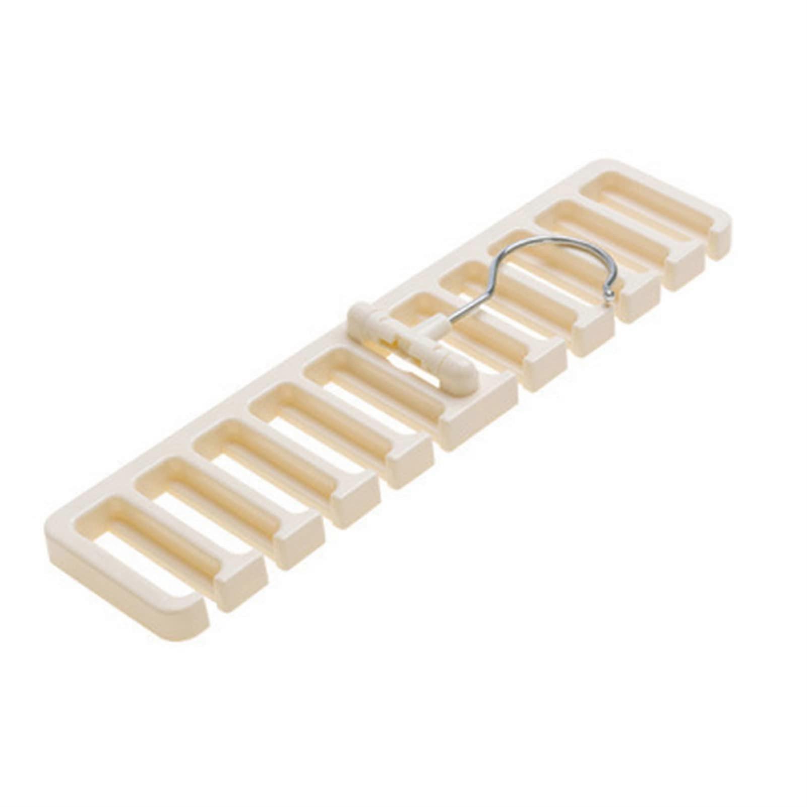 Closet Organization Hangers, 10Hook Foldable Space Saving Clothes Hangers for Wardrobe, White