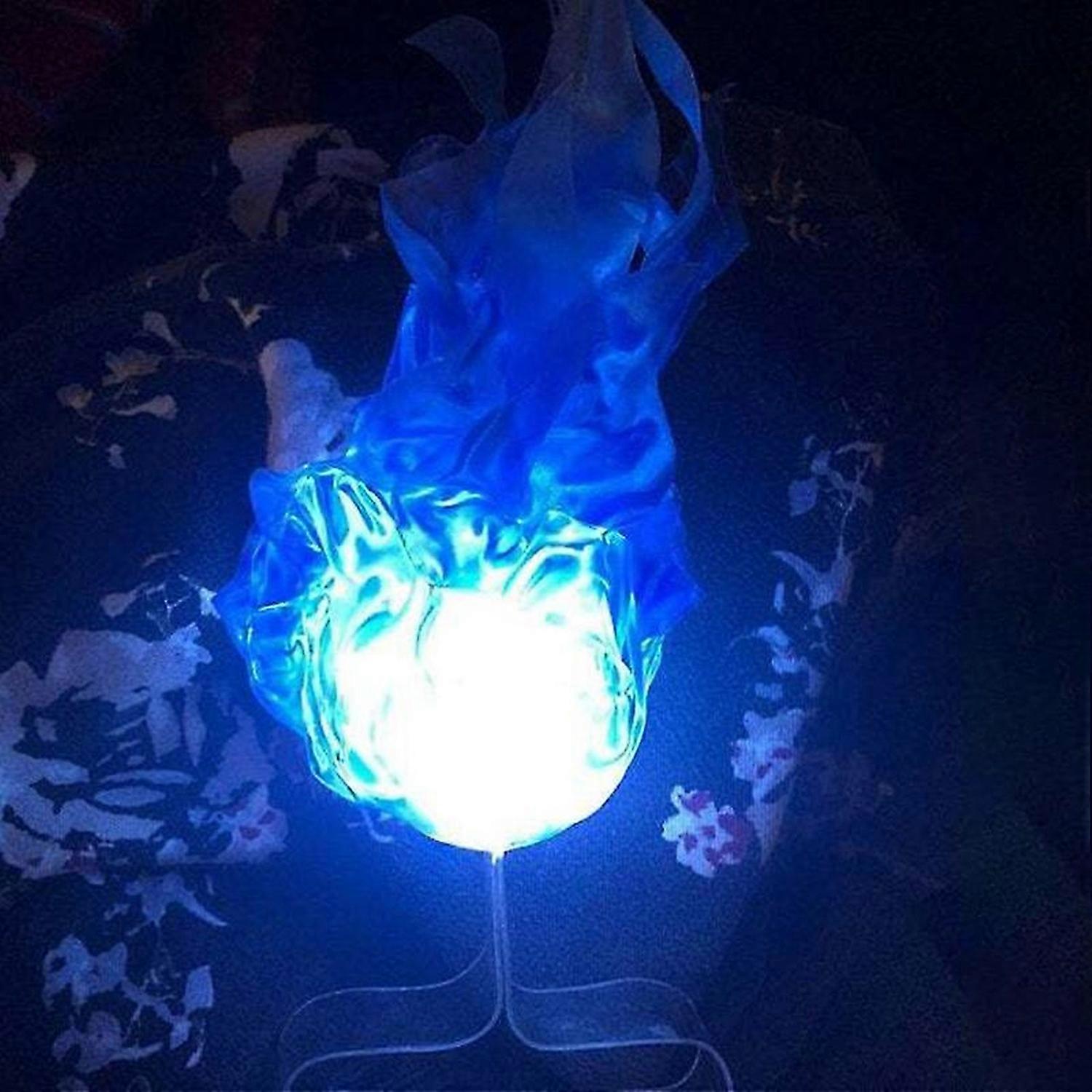 Simulation Floating Fireball Lamp Artificial Fire Flame with Clear Wearable Stand Creative Halloween