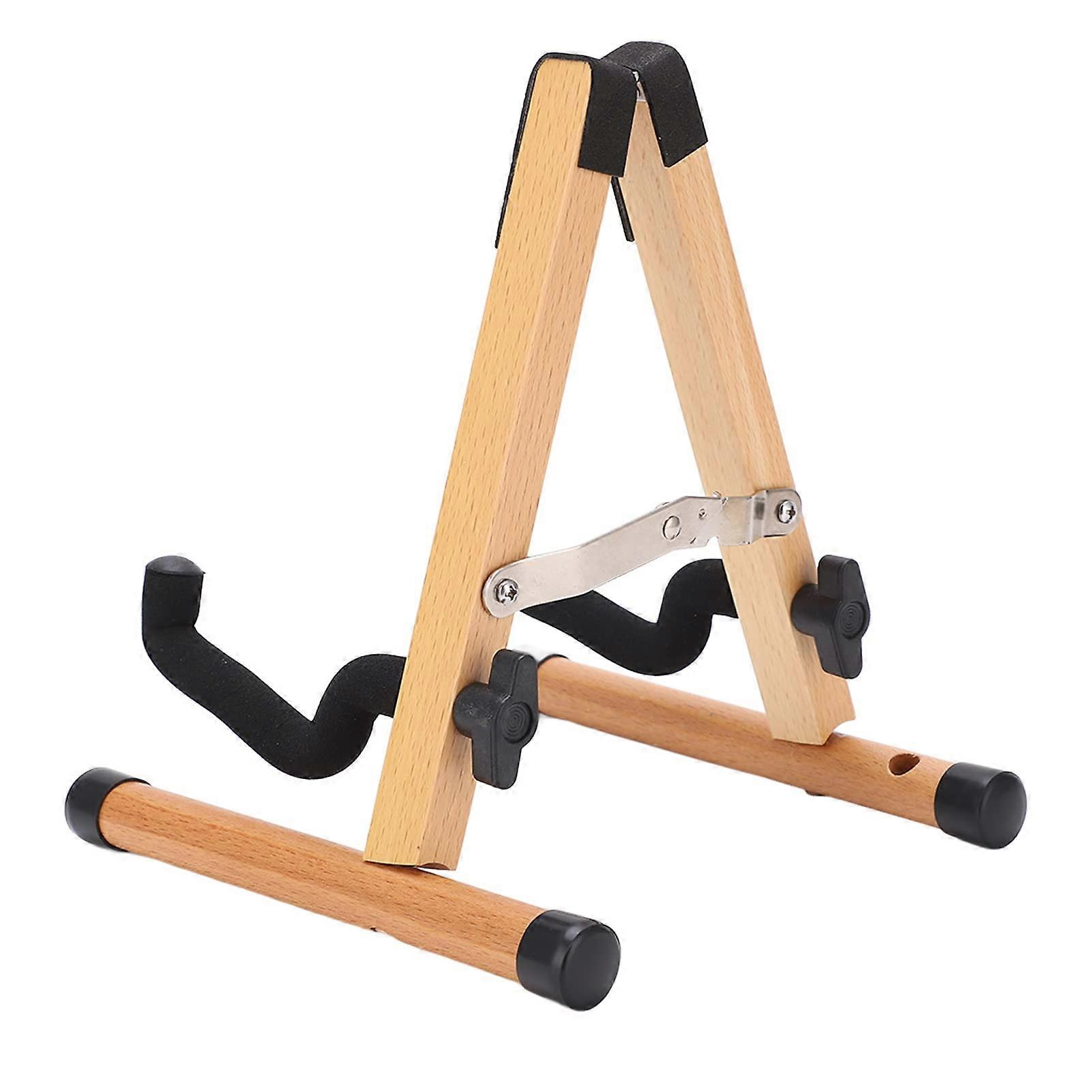 Violin Stand Wooden Foldable Beech Holder for Ukulele Mini Guitar Mandolin Quick Assembly