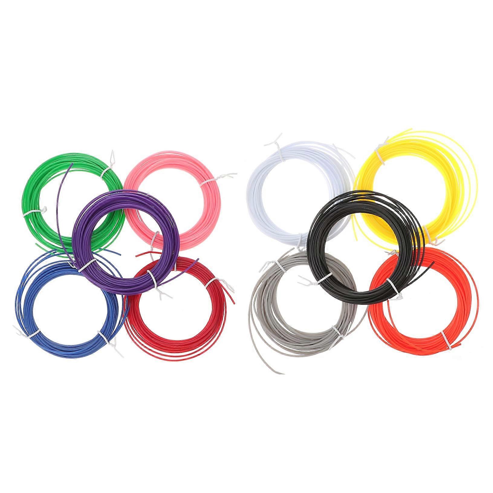 3D Pen Filament Refills 10pcs Smooth Glossy Bright Colors  Temp Compatible for Artwork