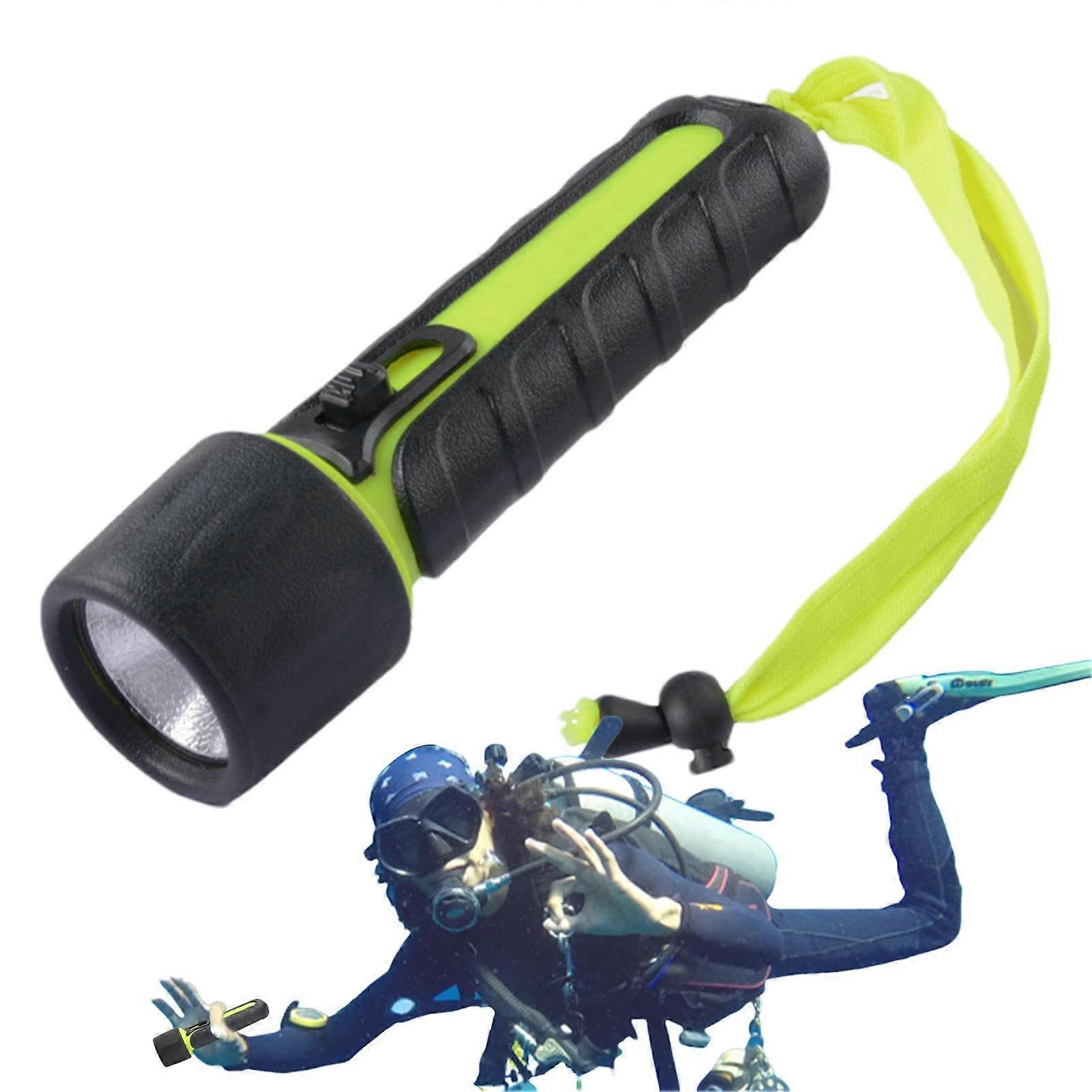 Diving Flashlight 50m Waterproof Ultra Bright Light for Scuba Night Diving with Safety Strap
