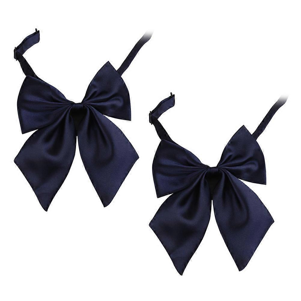 Suit Bow Tie Navy Adjustable Buckle Bow Tie for Decoration 2Pcs
