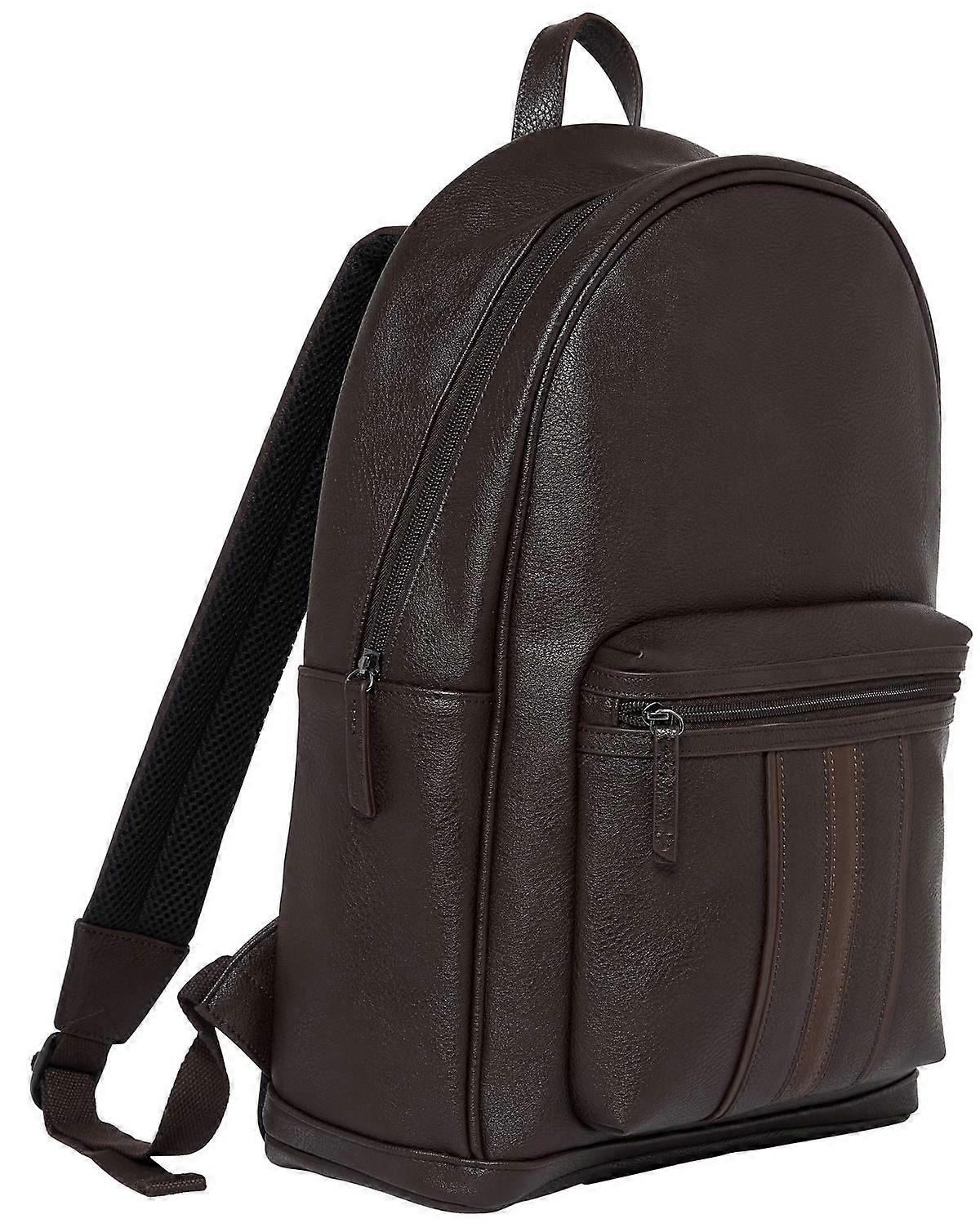 Ted Baker Keviin Striped Backpack - Chocolate Brown