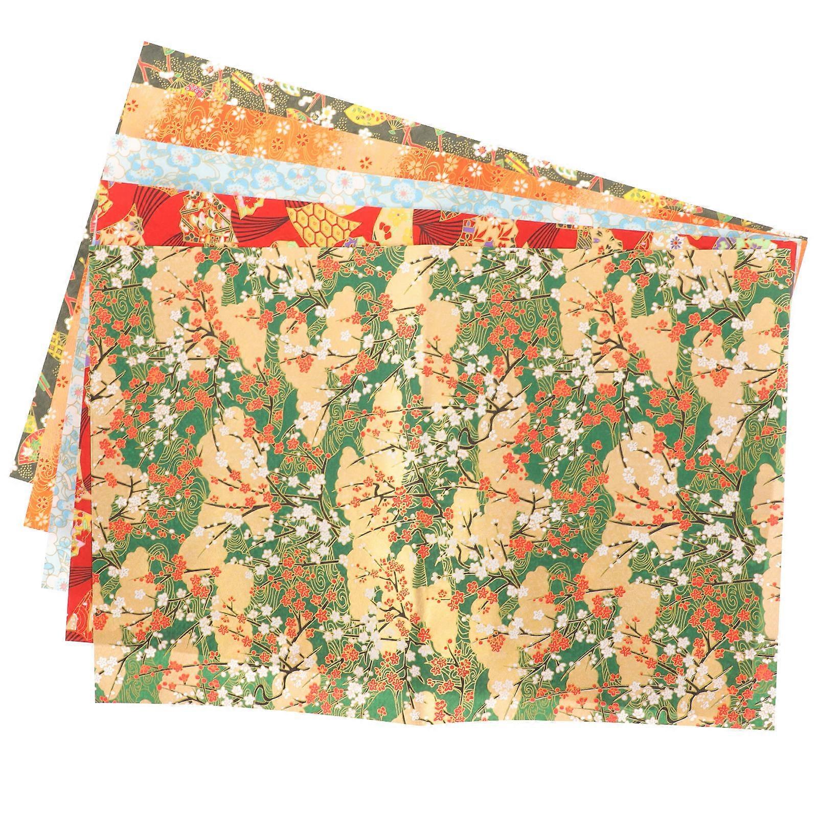 Gift Wrapping Paper Japanese Style for 5 Sheets Assorted Designs