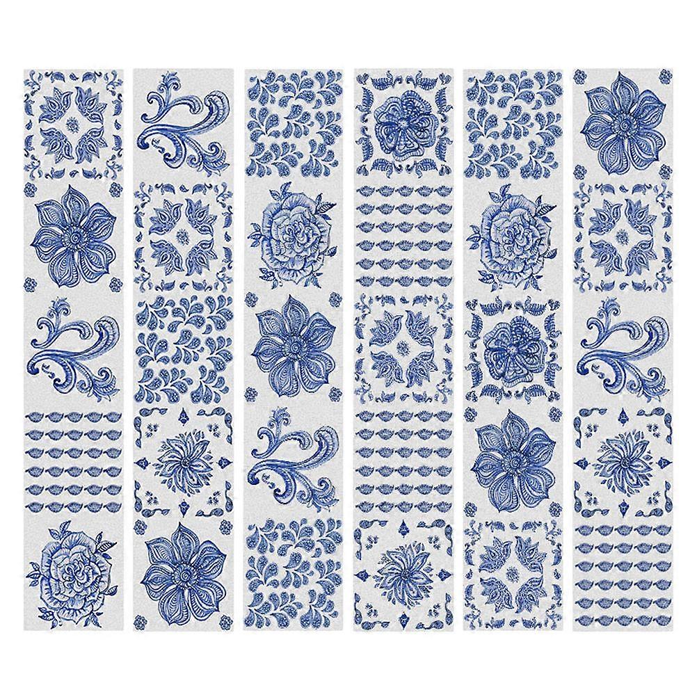 Stair Tread Stickers Self-Adhesive Rectangle Shape for Staircase Wall Decor 6Pcs