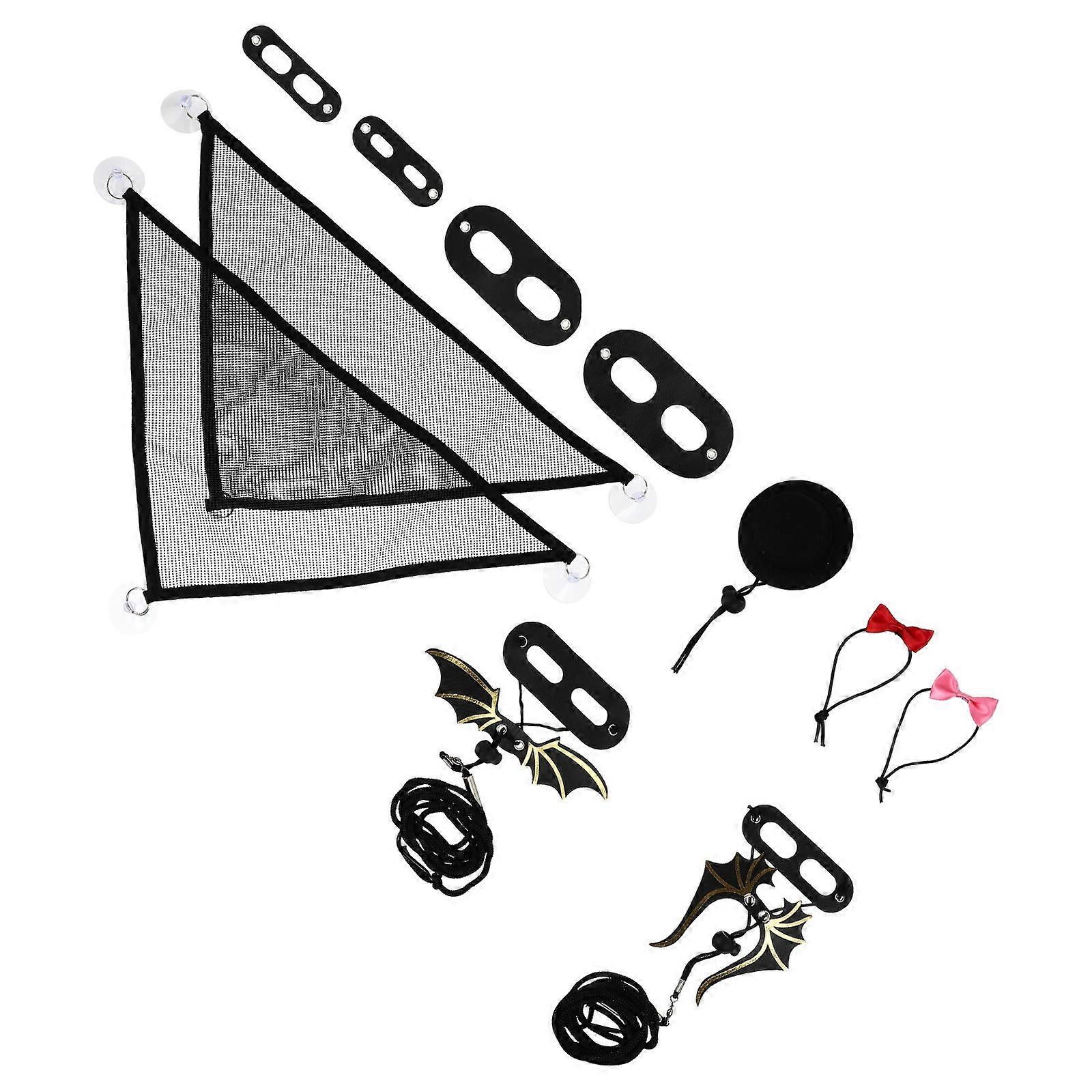 Reptiles Leash Adjustable Harness Set for Pet with Decorative Hat 1Set