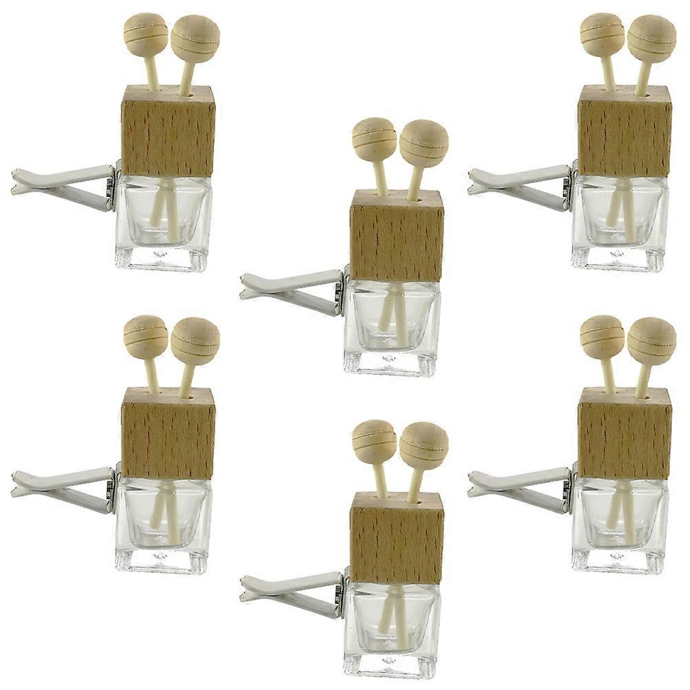 Car Glass Bottles Aromatherapy Diffuser for Essential Oils 6Pcs Set