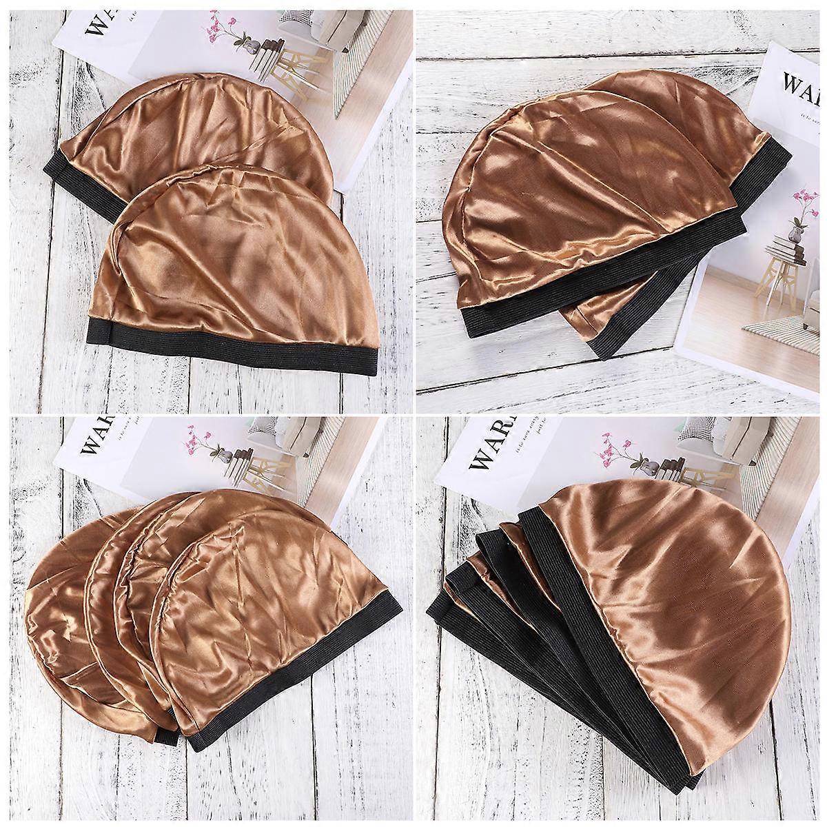 4Pcs Wide Side Chemotherapy Sleeping Cap with Elastic for Hair Use