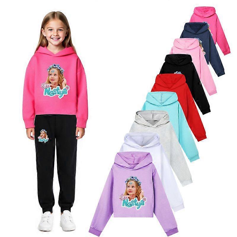 Nastya Girls' Short Hoodies Fashion Sets  Short sleeved T-shirt tops