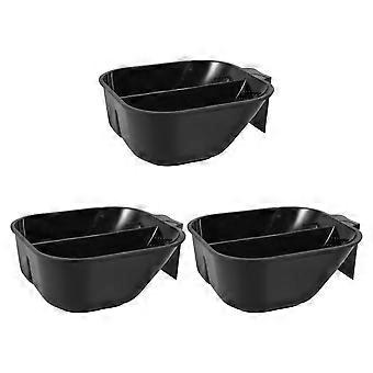 3-teiliges Haarfärbemittel-Mischschüssel-Set, schwarz, mit Griff und rutschfestem Boden, für Salon oder Heimgebrauch