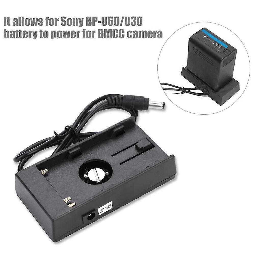 Battery Power Supply Adapter Mount Plate Compatible With Sony BP-U60/U30 Batteries Compatible With BMPCC Camera