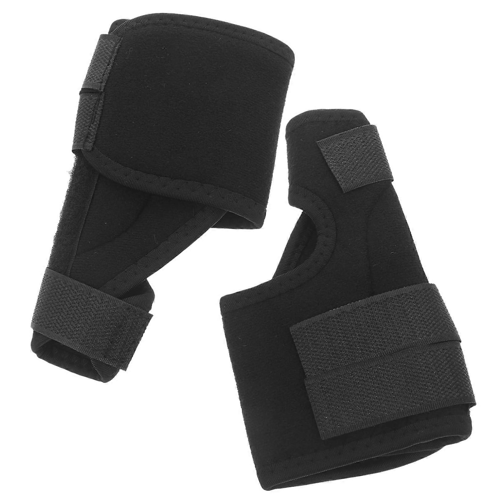 Bunion Corrector Toe Separator with Adjustable Compression Strap for Foot Alignment Support Black