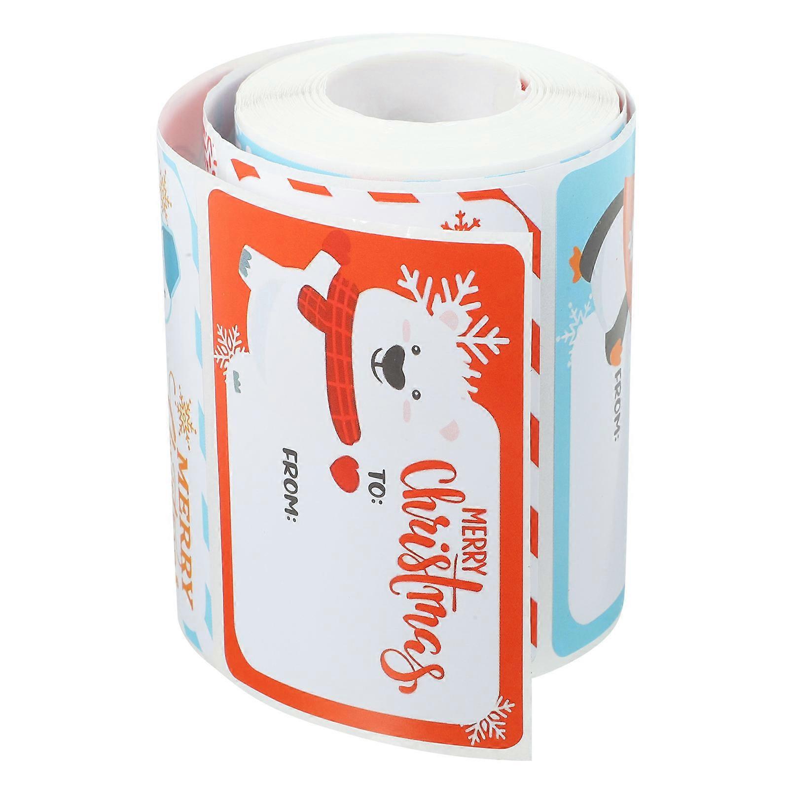 Rectangular Decorative Stickers 4 Rolls Gift Giving Household and Boutique Multi Colored Adhesive Functionality