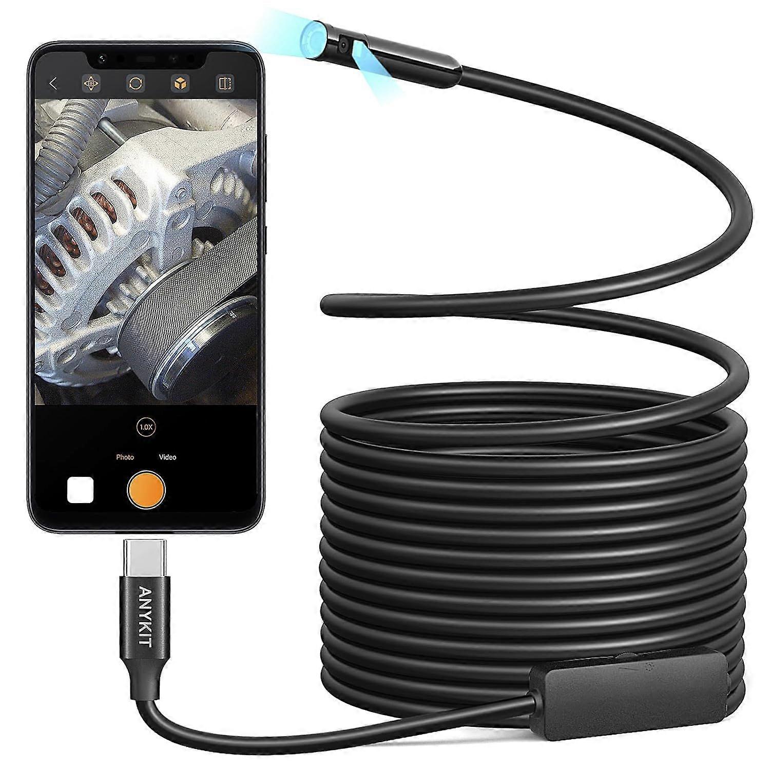 Dual Lens Endoscope Camera, Type-C Borescope with 8