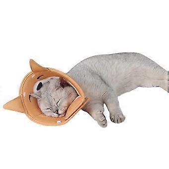 Coleira de recuperação pós-cirúrgica macia, confortável e ajustável para gatos, com recursos de proteção.