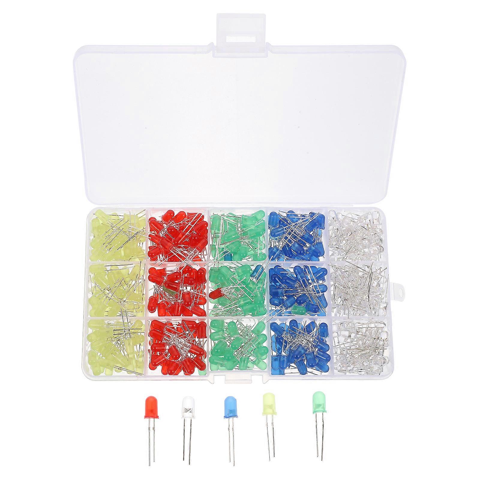 LED Diode Lights for Electrical Experiments 500Pcs Box Assorted Color
